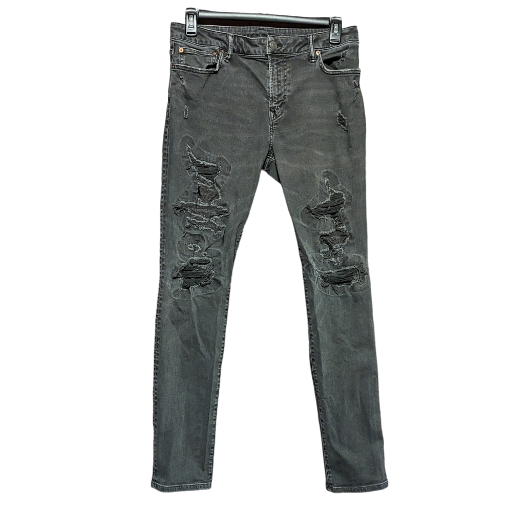 Men's American Eagle Dark Distressed Jeans